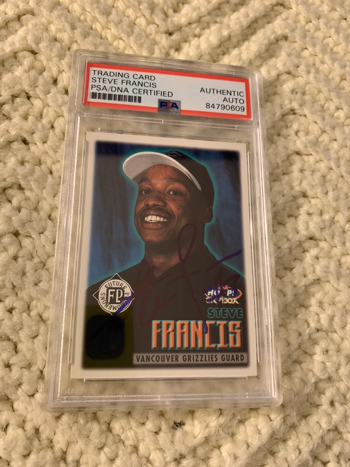 Steve Francis Signed 1999-00 Hoops Skybox Card #177 PSA /DNA COA RC Rookie
