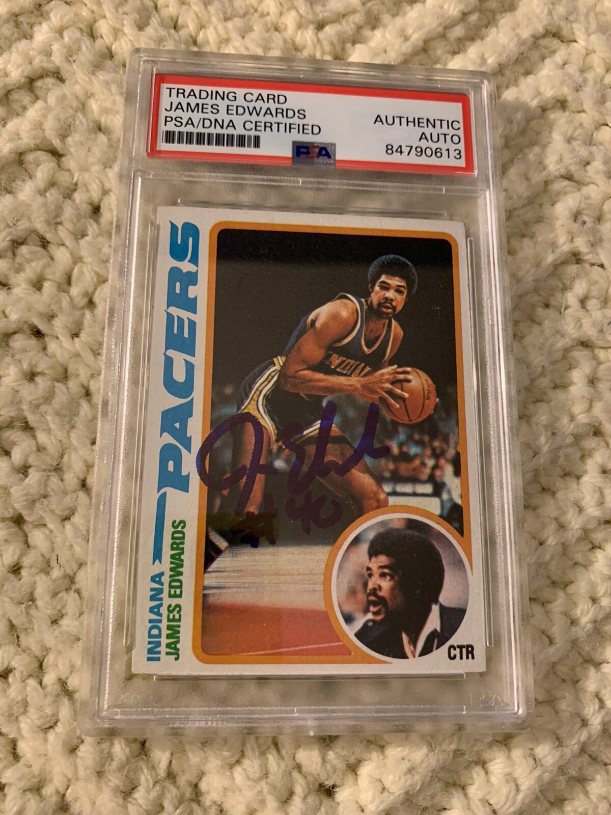 James Edwards Signed 1978-79 Topps Card #27 PSA /DNA COA RC Rookie Autographed
