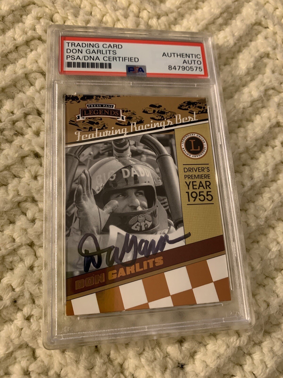 Don Garlits Signed 2011 Press Pass Legends Card #14 PSA /DNA Slab COA Big Daddy
