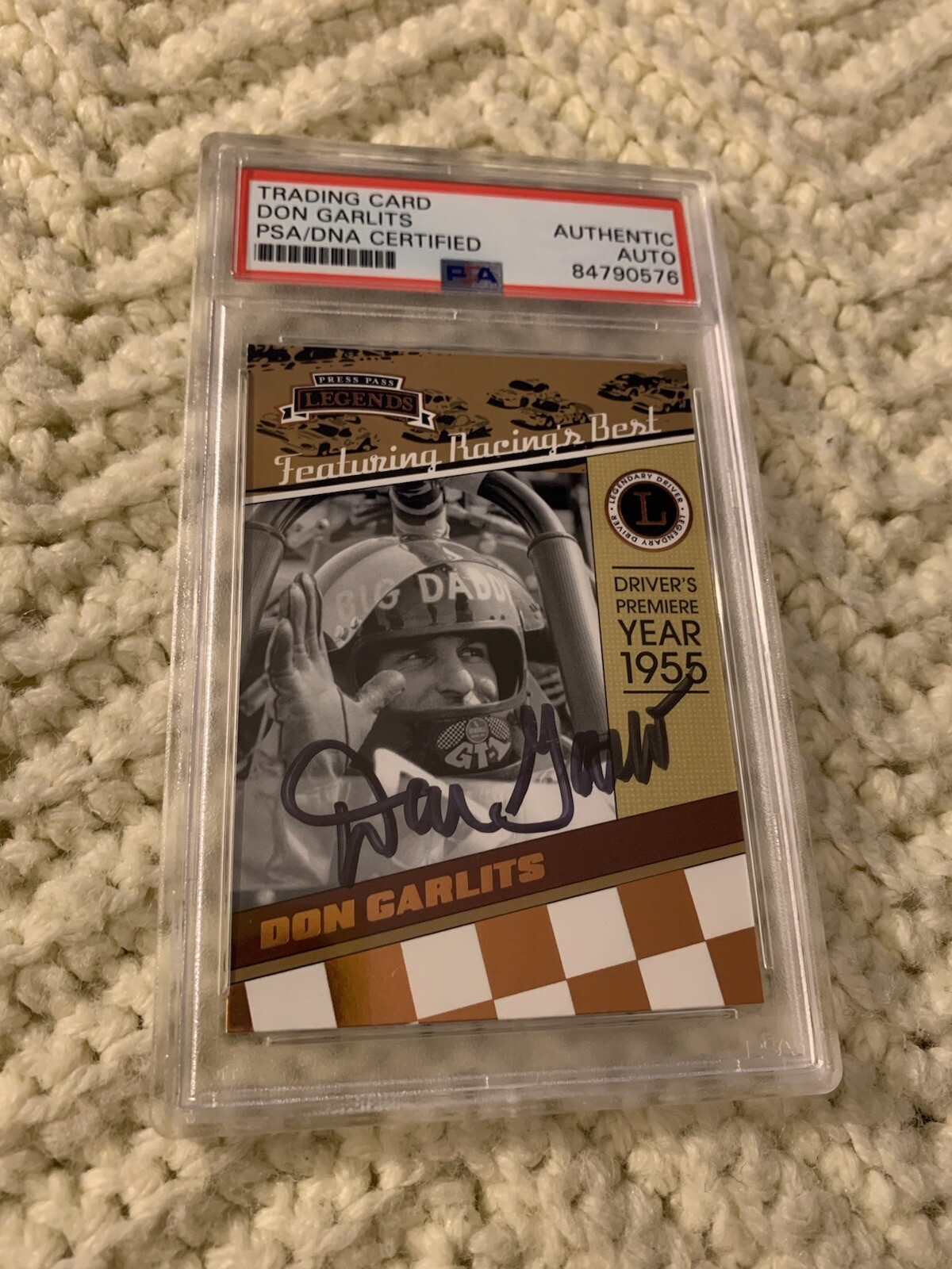 Don Garlits Signed 2011 Press Pass Legends Card #14 PSA /DNA Slab COA Big Daddy
