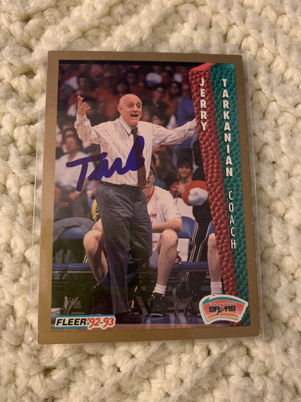Jerry Tarkanian Signed Basketball Trading Card Autographed 1992-93 Fleer
