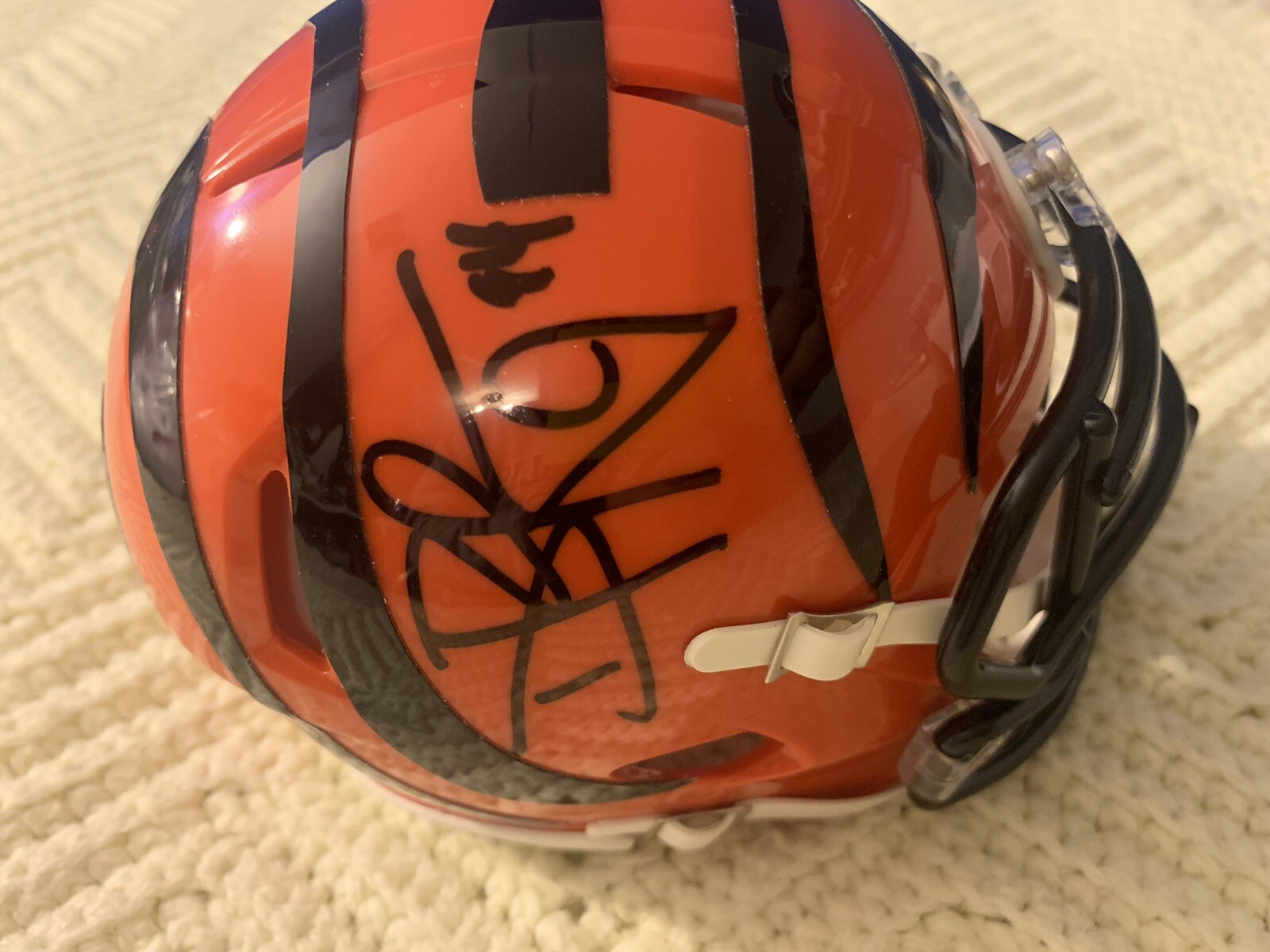 Domata Peko Signed Cincinnati Bengals Mini Helmet Autographed
