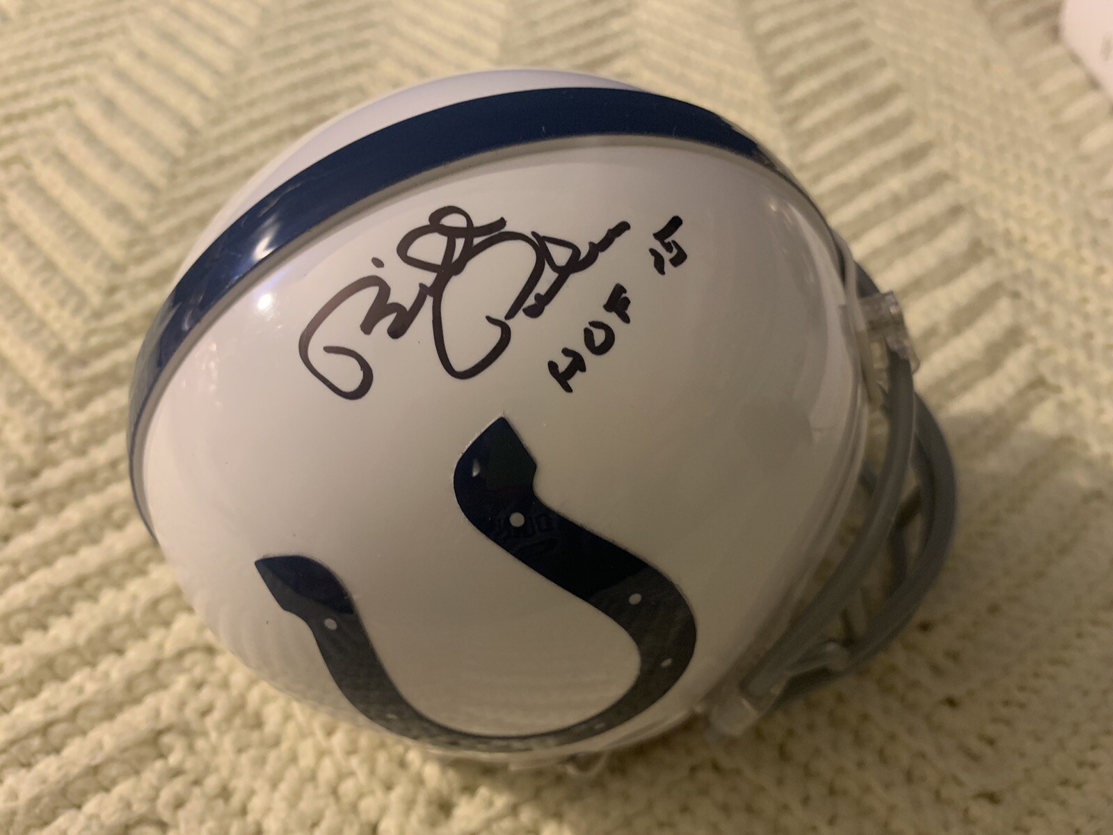 Bill Polian Signed Indianapolis Colts Mini Helmet Autographed HoF
