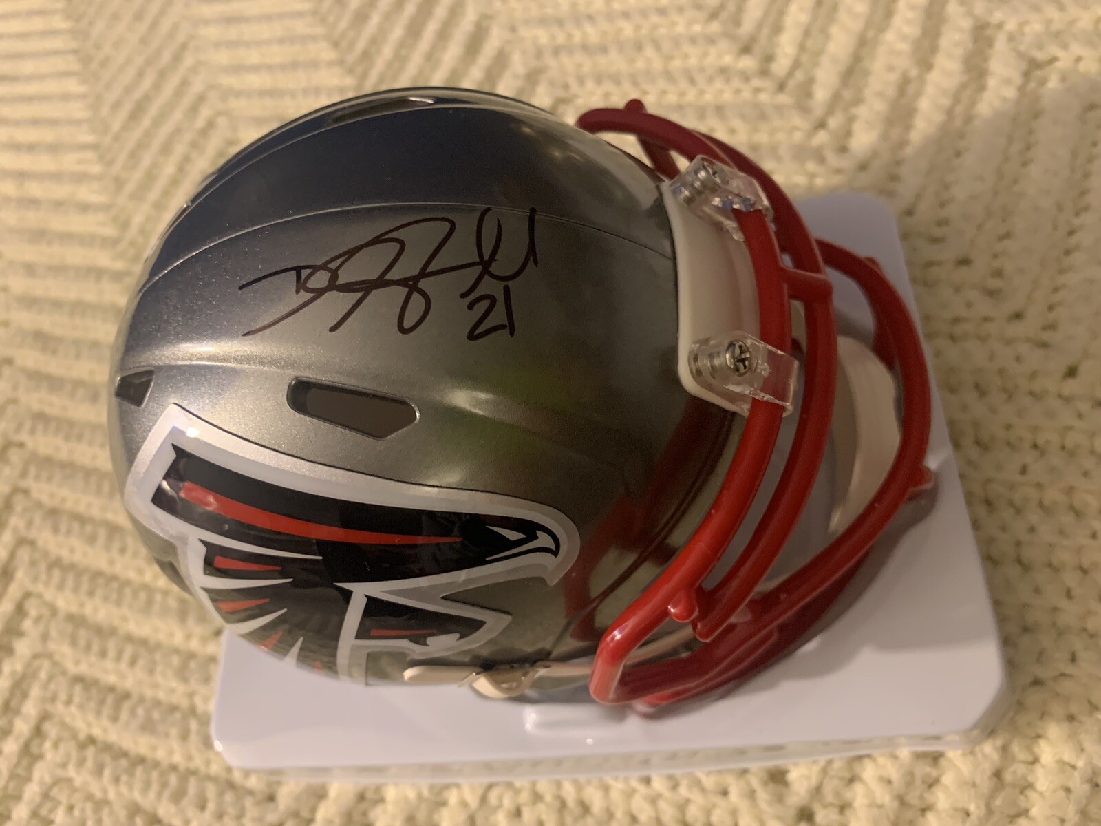 DeAngelo Hall Signed Atlanta Falcons Mini Helmet Autographed
