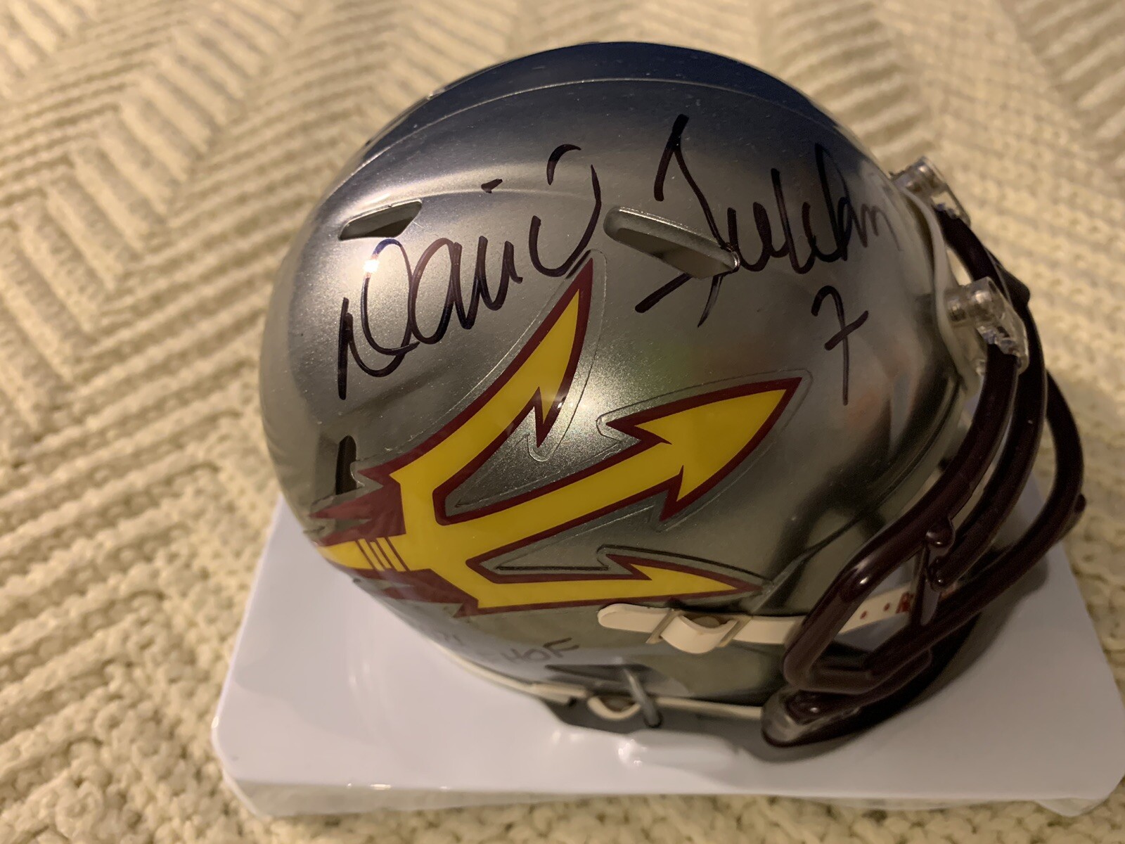 David Fulcher Signed Arizona State Sun Devils Mini Helmet Autographed Bengals
