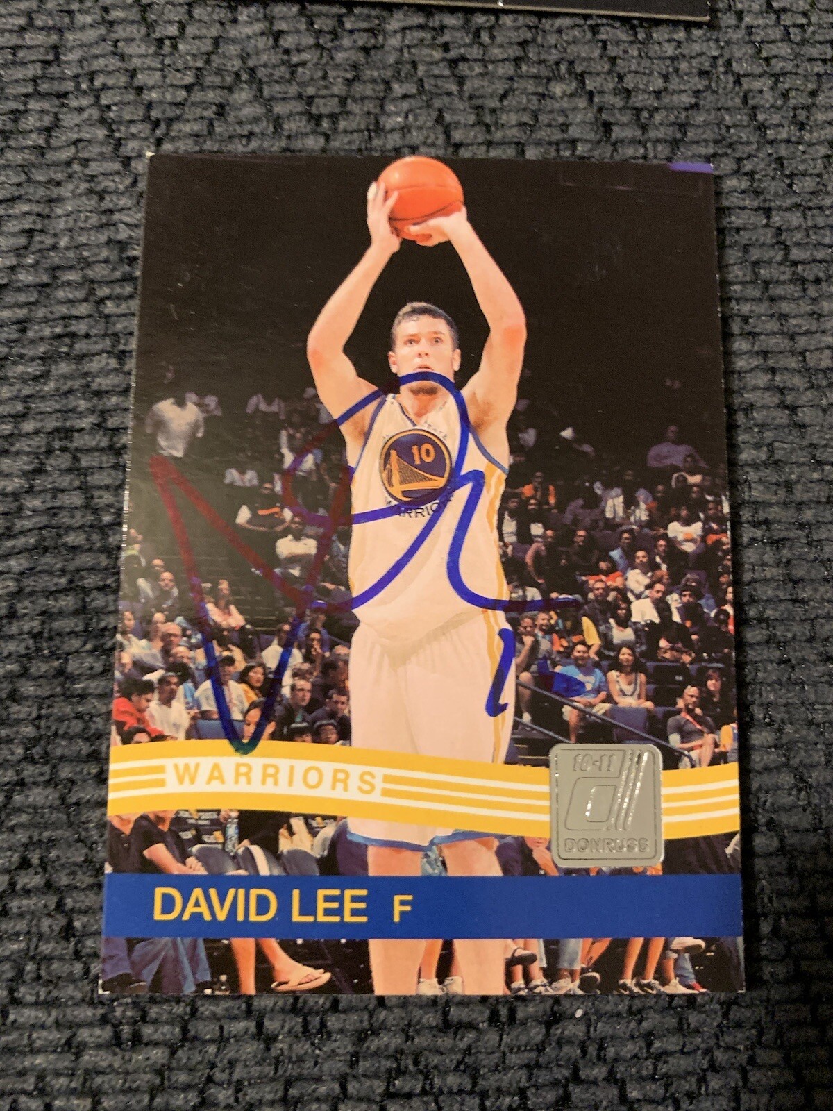David Lee Signed Basketball Trading Card Autographed Warriors
