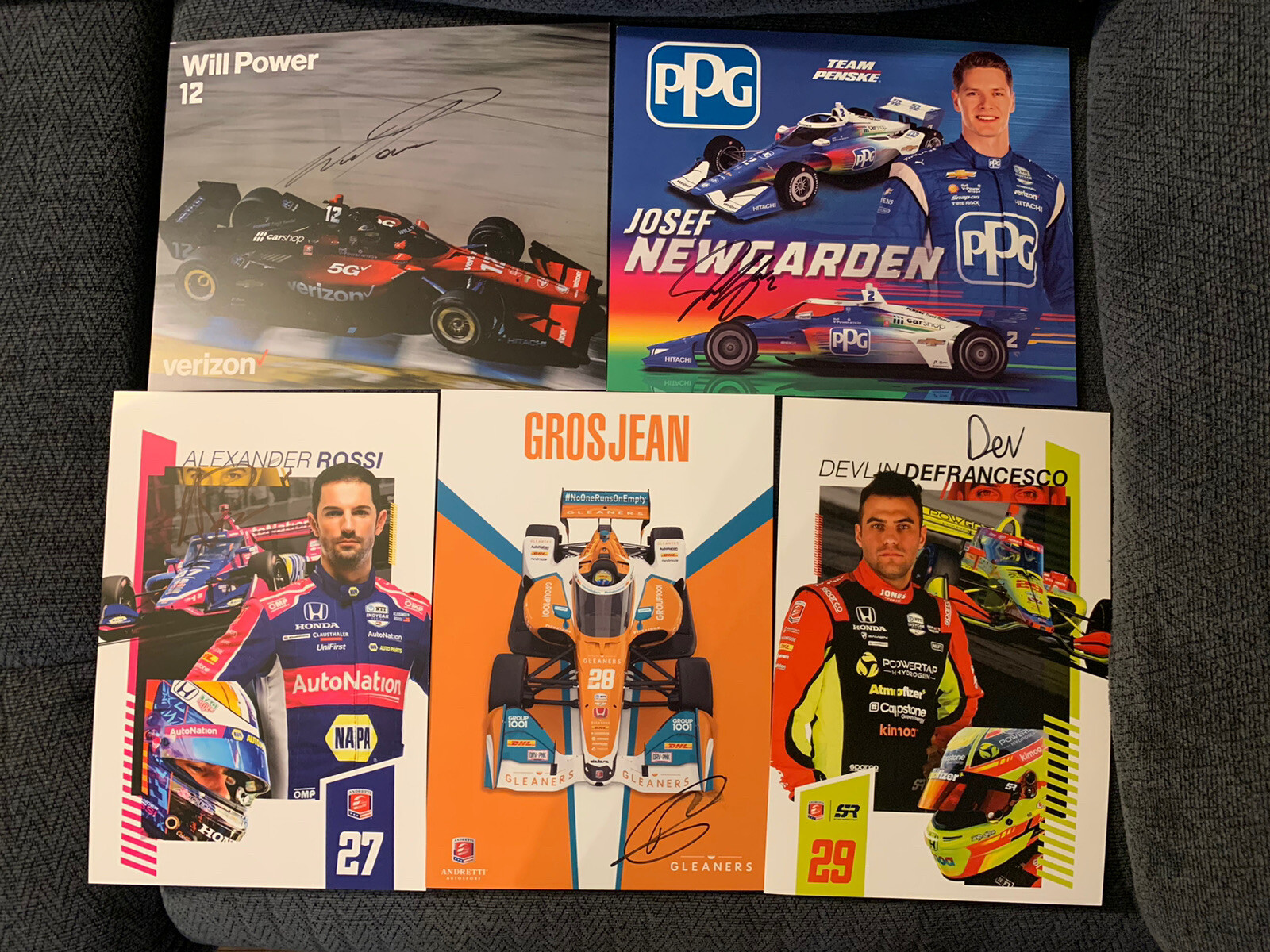 20 Indy 500 Lot Signed Promo Cards 2022 Will Power Josef Newgarden Pato Oward ++
