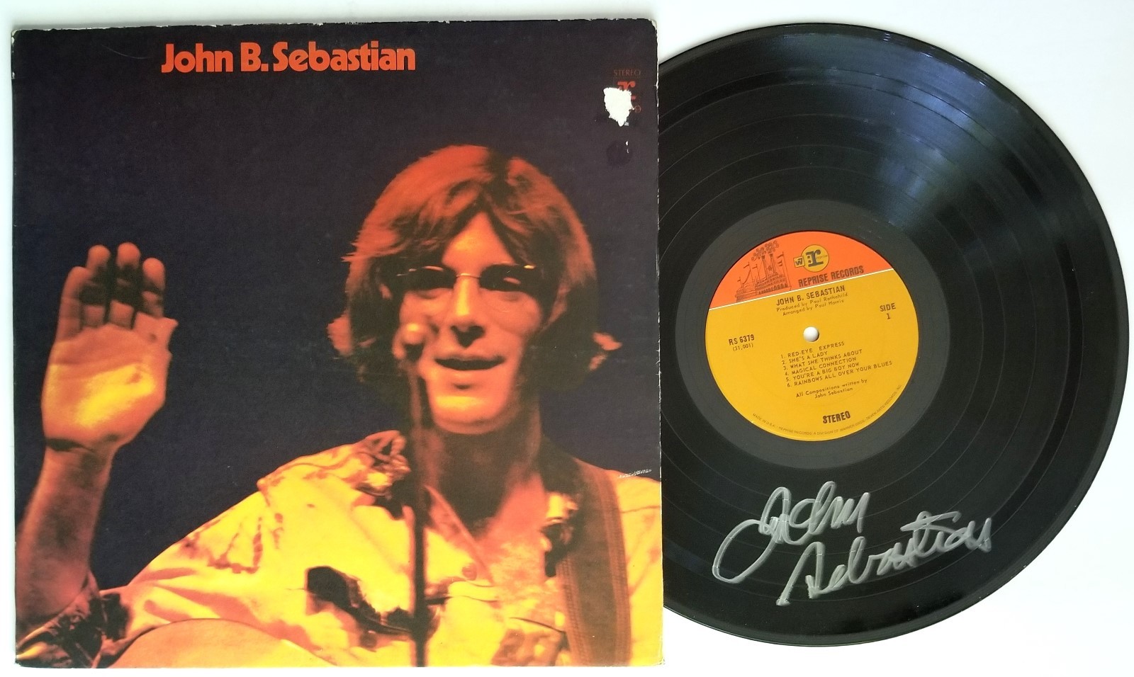 John Sebastian REAL hand SIGNED Self Titled Vinyl #2 COA The Lovin' Spoonful
