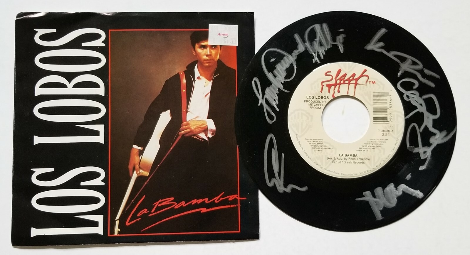 Los Lobos + Lou Diamond Phillips REAL hand SIGNED La Bamba 7