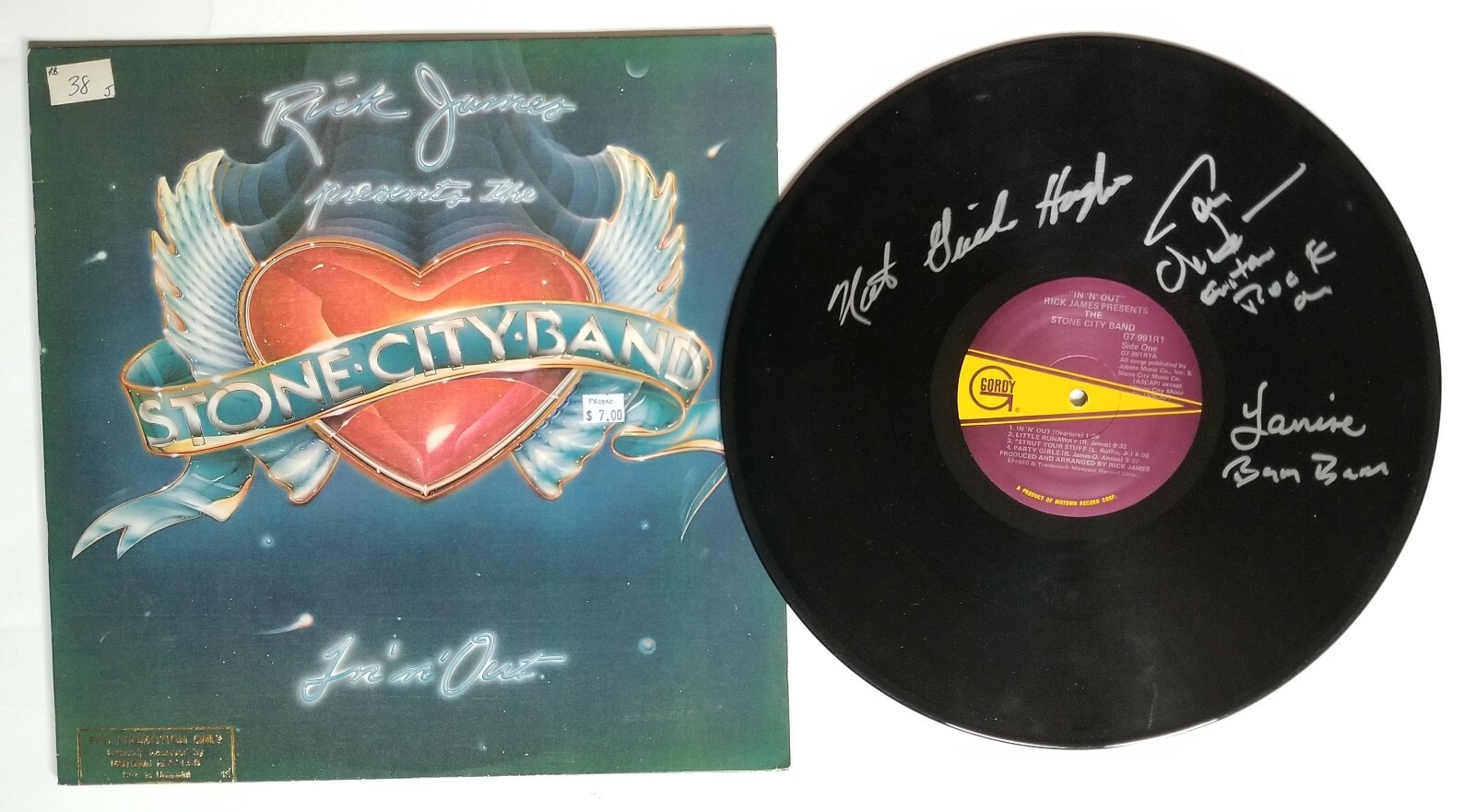 Tom McDermott Nathan Lanise Hughes SIGNED Rick James In 'n' Out Vinyl COA
