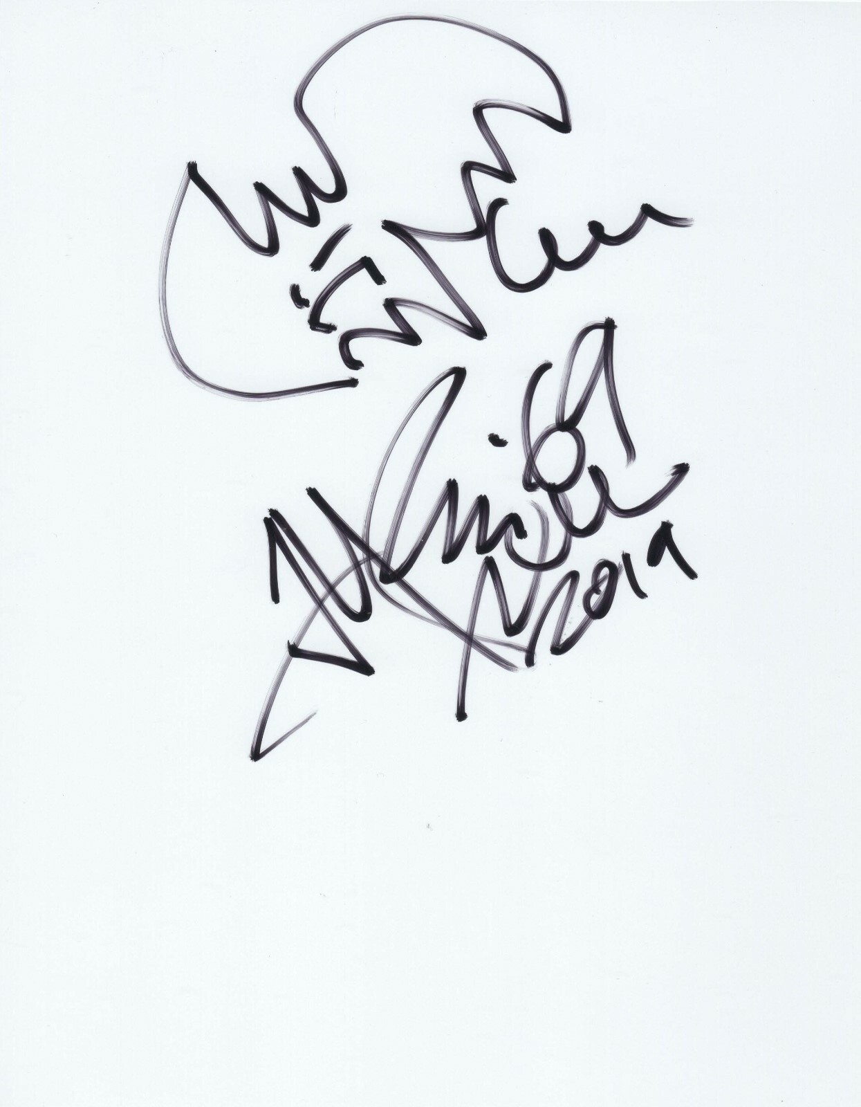 Jyrki 69 of 69 Eyes REAL hand drawn SIGNED Vampires Over Helsinki Sketch #1 COA
