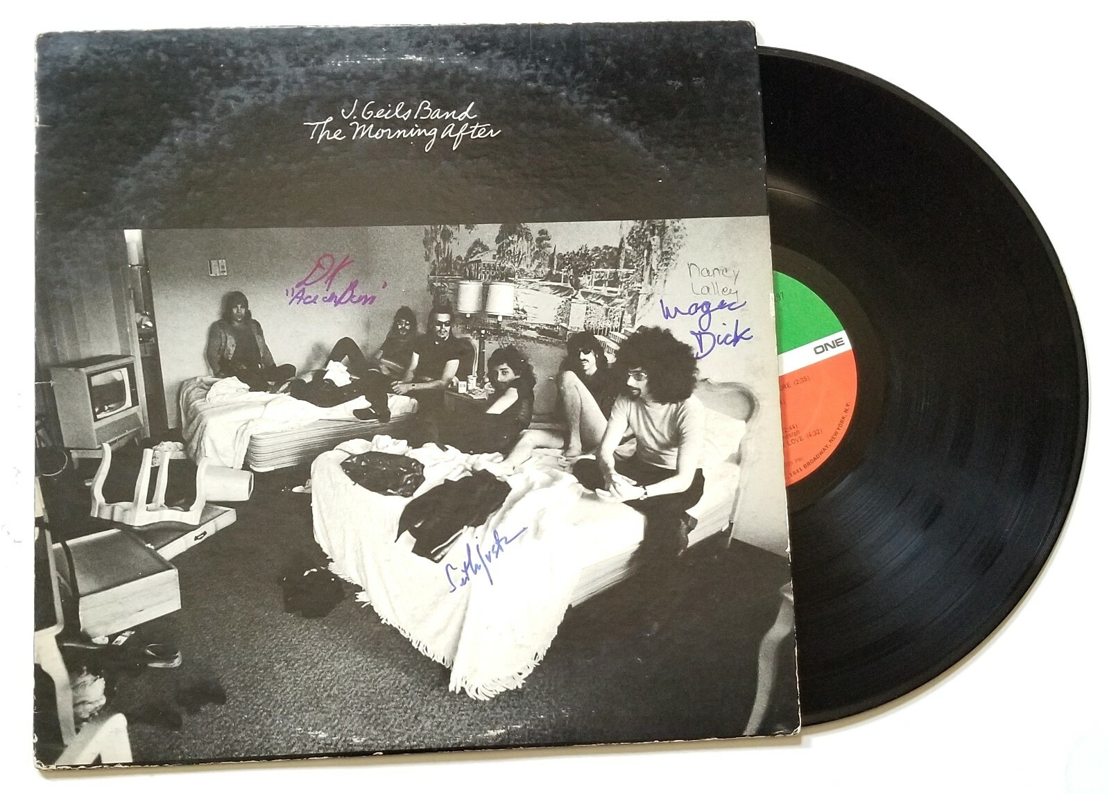 J. Geils Band REAL SIGNED The Morning After Vinyl Record #2 COA Danny Magic Seth
