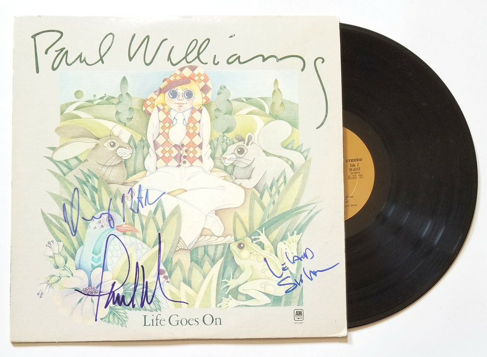 Paul Williams REAL SIGNED Life Goes On Vinyl Record #2 COA + Kortchmar Sklar

