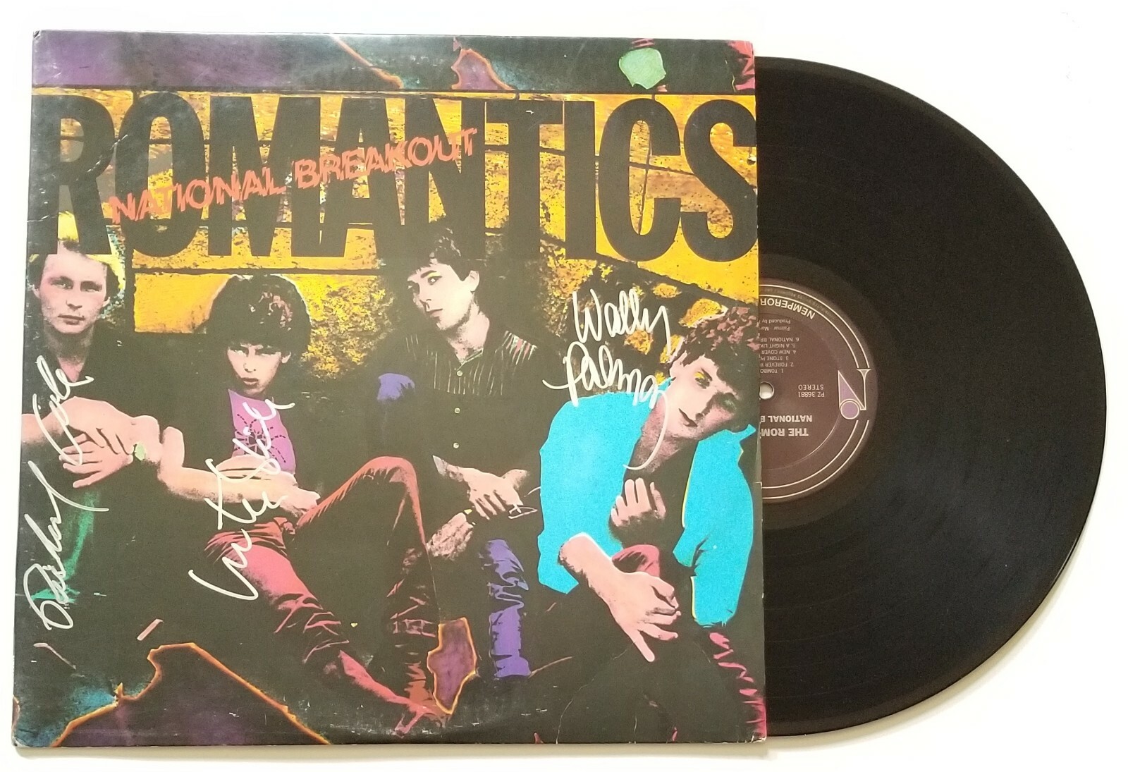 The Romantics REAL SIGNED National Breakout Vinyl Record #2 COA Wally Palmar +2
