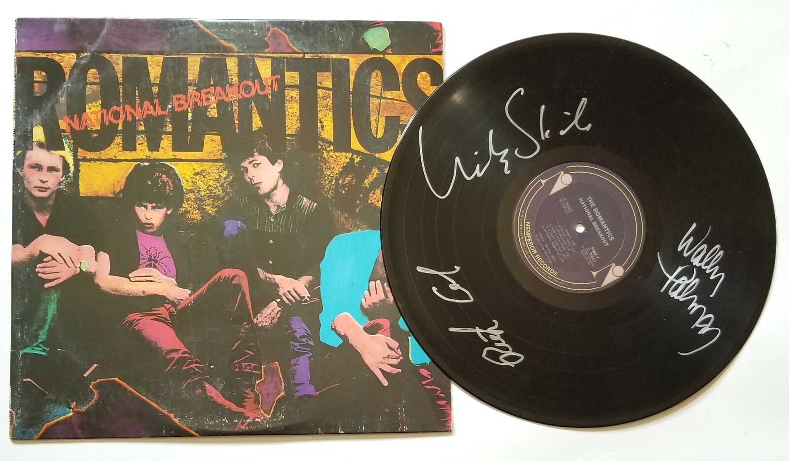 The Romantics REAL SIGNED National Breakout Vinyl Record #3 COA Wally Palmar +2
