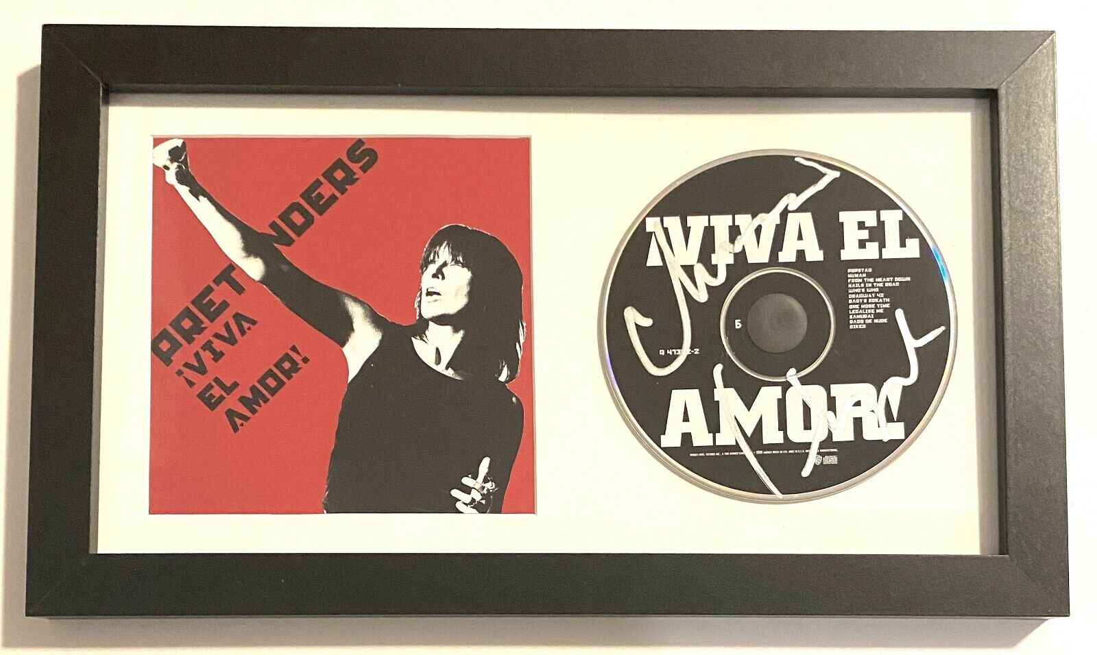 Chrissie Hynde of The Pretenders REAL SIGNED Viva El Amor CD Framed Display COA
