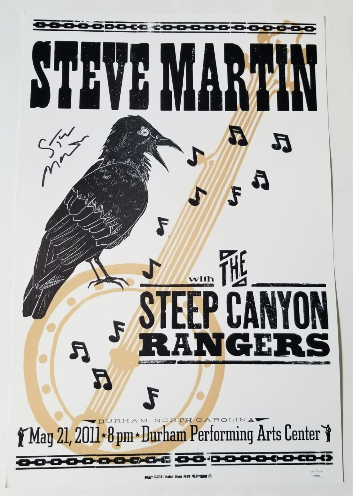 Steve Martin comedian REAL SIGNED Hatch Show Print Poster JSA COA RARE
