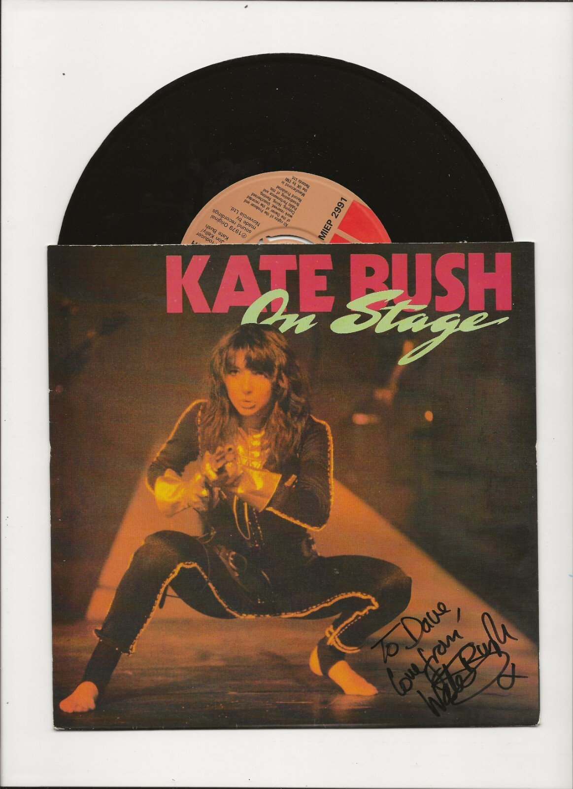 Kate Bush REAL hand SIGNED On Stage 7