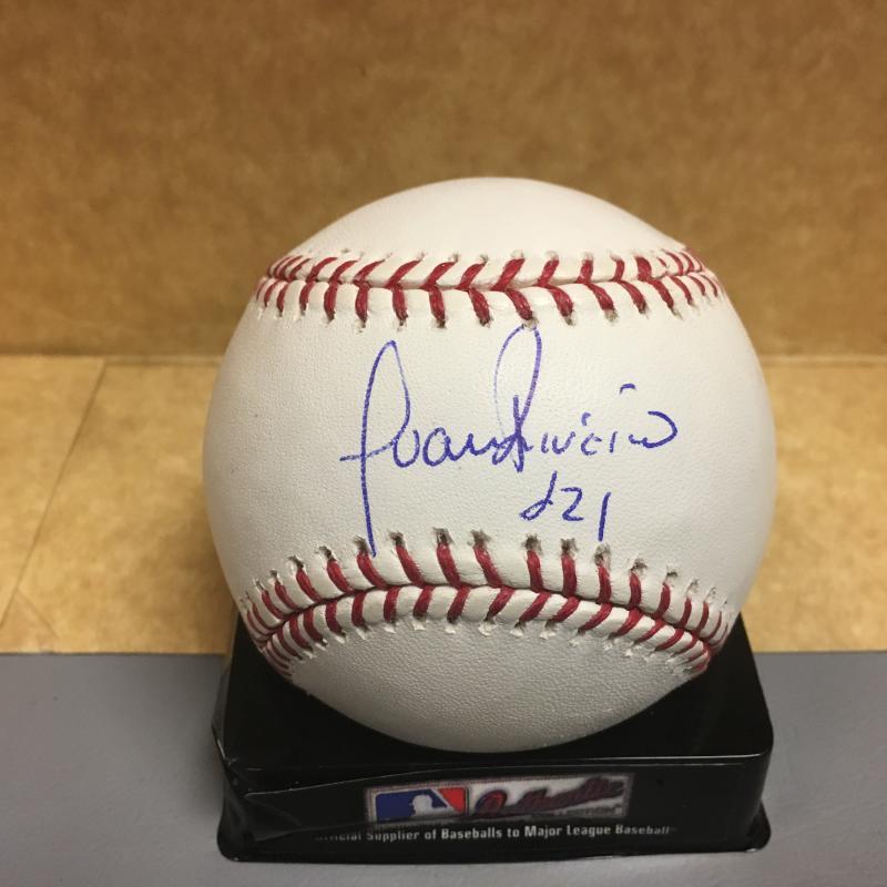 JUAN RIVERA ANGELS/YANKEES/DODGERS M.L. SIGNED BASEBALL W/COA