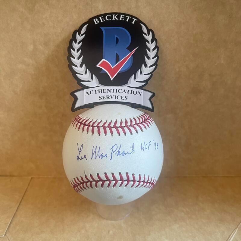 LEE MAC PHAIL HOF 98 COMMISSIONER SIGNED AUTO M.L. BASEBALL BAS AUTHENTICATED