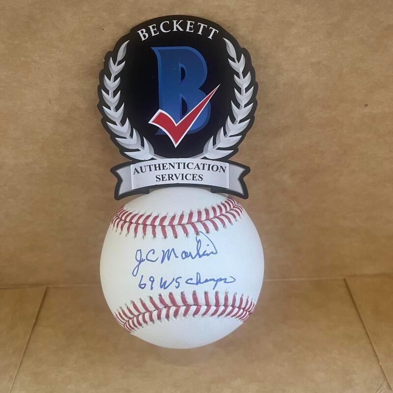 J.C. MARTIN METS 69 W.S. CHAMPS SIGNED AUTO M.L. BASEBALL BAS AUTHENICATED