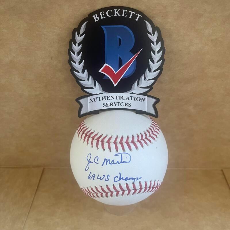 J.C. MARTIN METS 69 W.S. CHAMPS SIGNED AUTO M.L. BASEBALL BAS AUTHENICATED