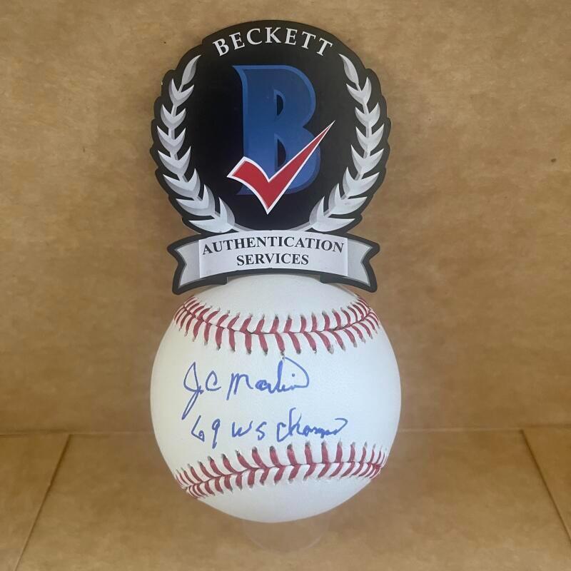 J.C. MARTIN METS 69 W.S. CHAMPS SIGNED AUTO M.L. BASEBALL BAS AUTHENICATED