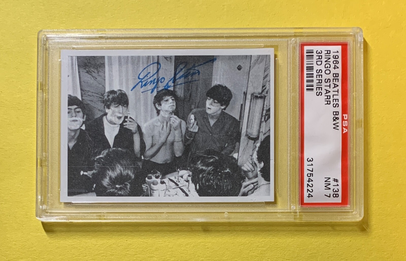1964 BATTLES B&W RINGO STARR 3RD SERIES #138 PSA NM 7