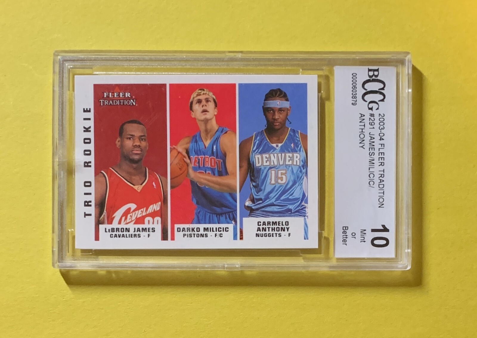 2003-04 FLEER TRADITION JAMES MILICIC ANTHONY #291 BCCG MINT OR BETTER 10