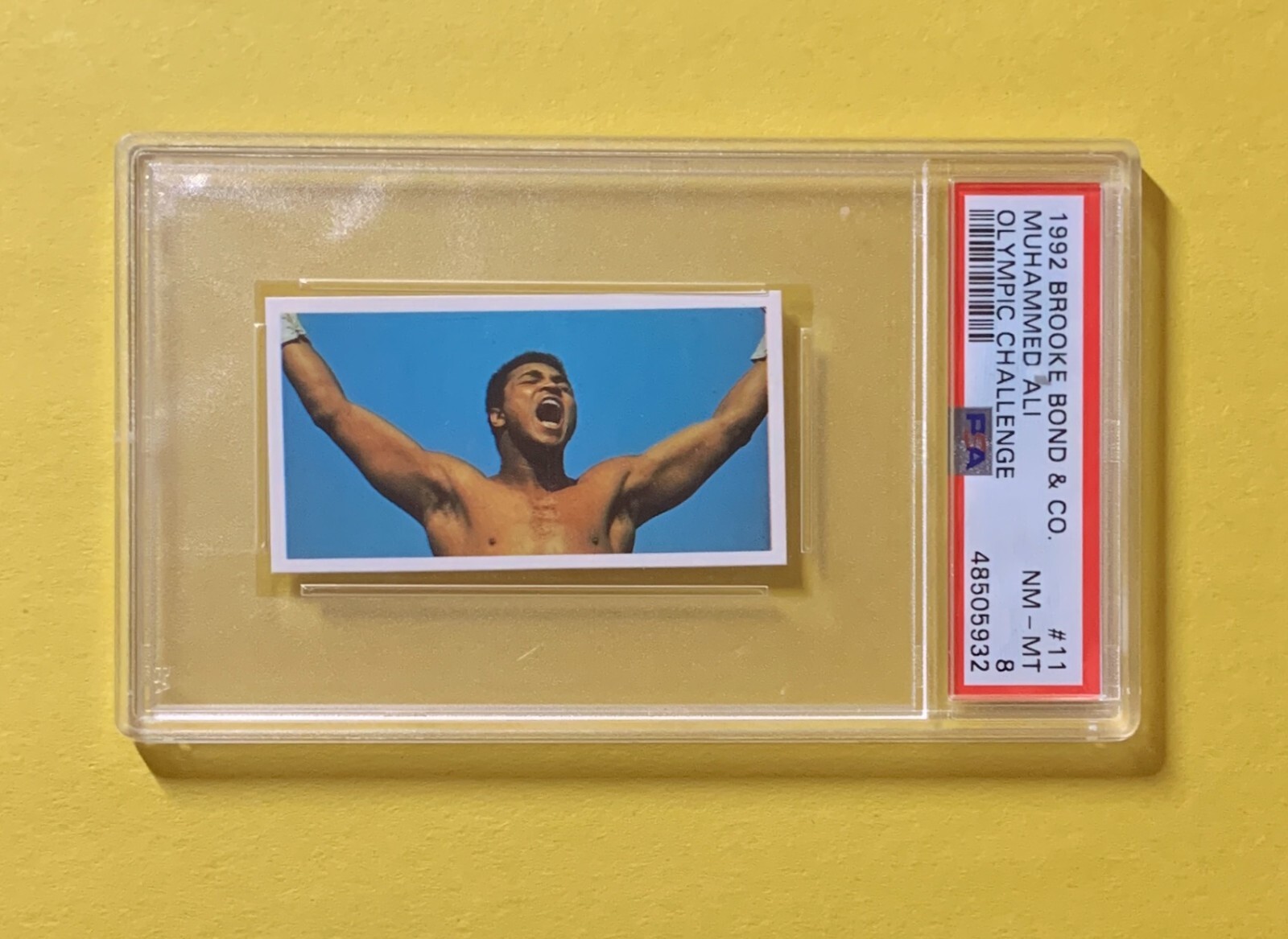 1992 BROOKE BON & CO MUHAMMED ALI OLYMPIC CHALLENGE #11 PSA NM-MT 8