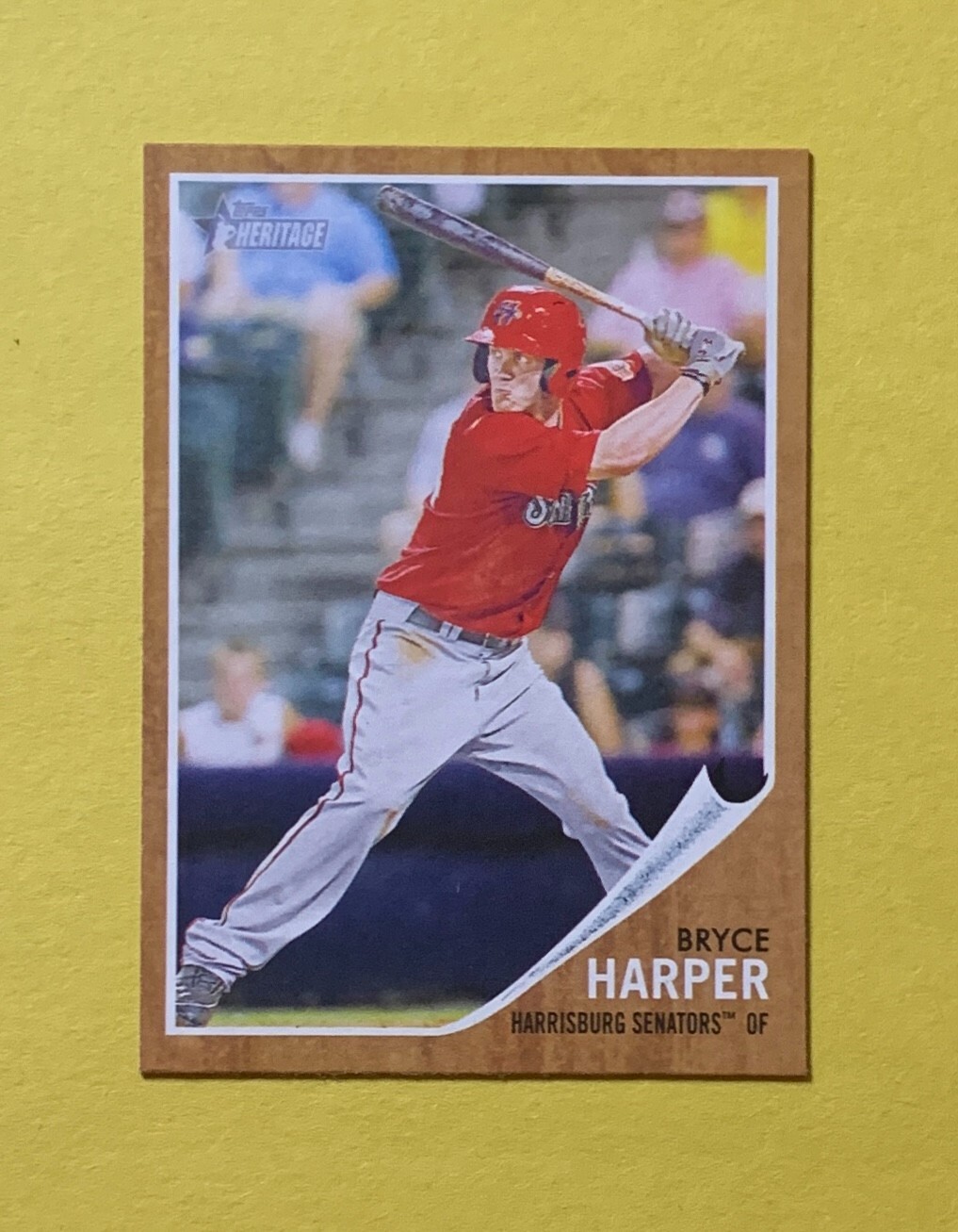 2011 TOPPS HERITAGE MINOR LEAGUE BRYCE HARPER #16 NATIONALS