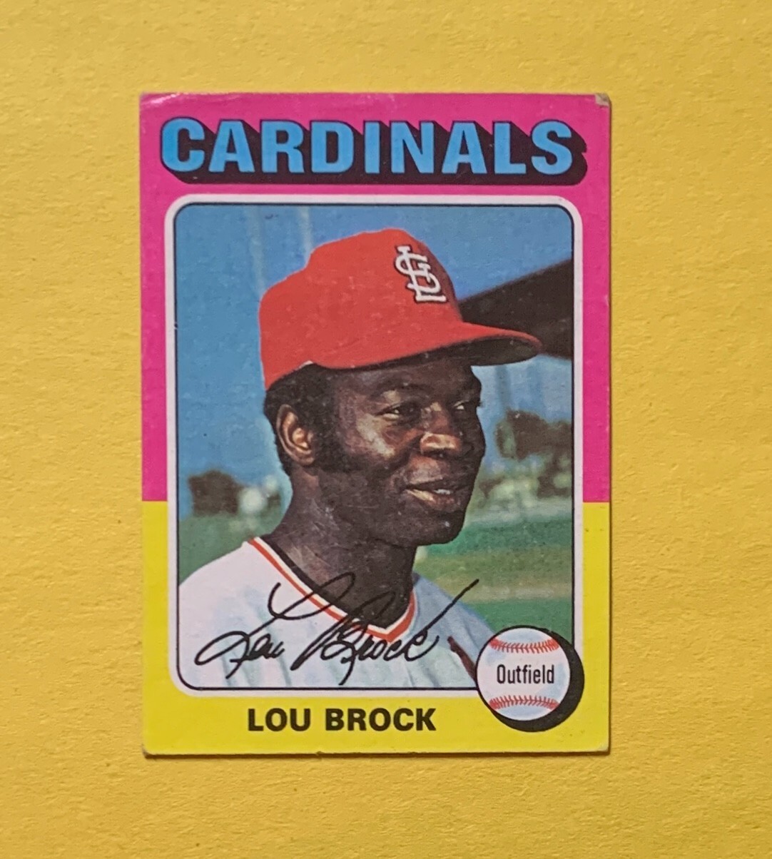 1975 TOPPS MINI LOU BROCK #540 CARDINALS HOF