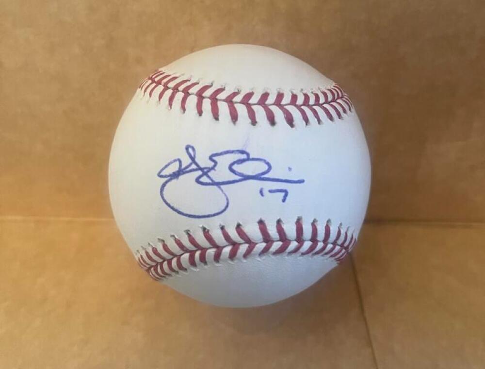 A,J, ELLIS DODGERS /PHILLIES SIGNED AUTO M.L. BASEBALL JSA AH66100