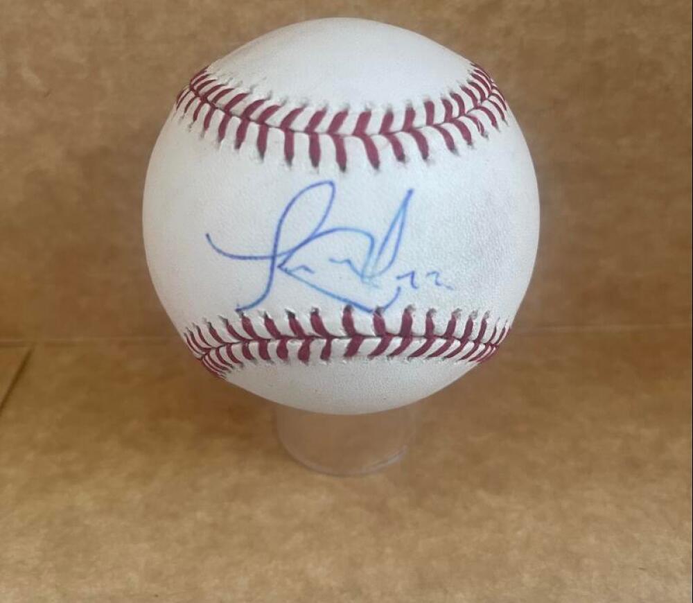 JORGE ALFARO RED SOX SIGNED AUTOGRAPHED M.L. BASEBALL BAS R07716