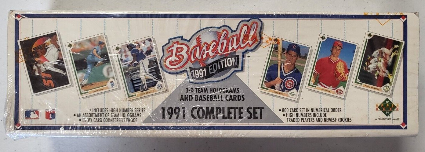 1991 UPPER DECK BASEBALL COMPLETE CARD SET 800 FACTORY SEALED
