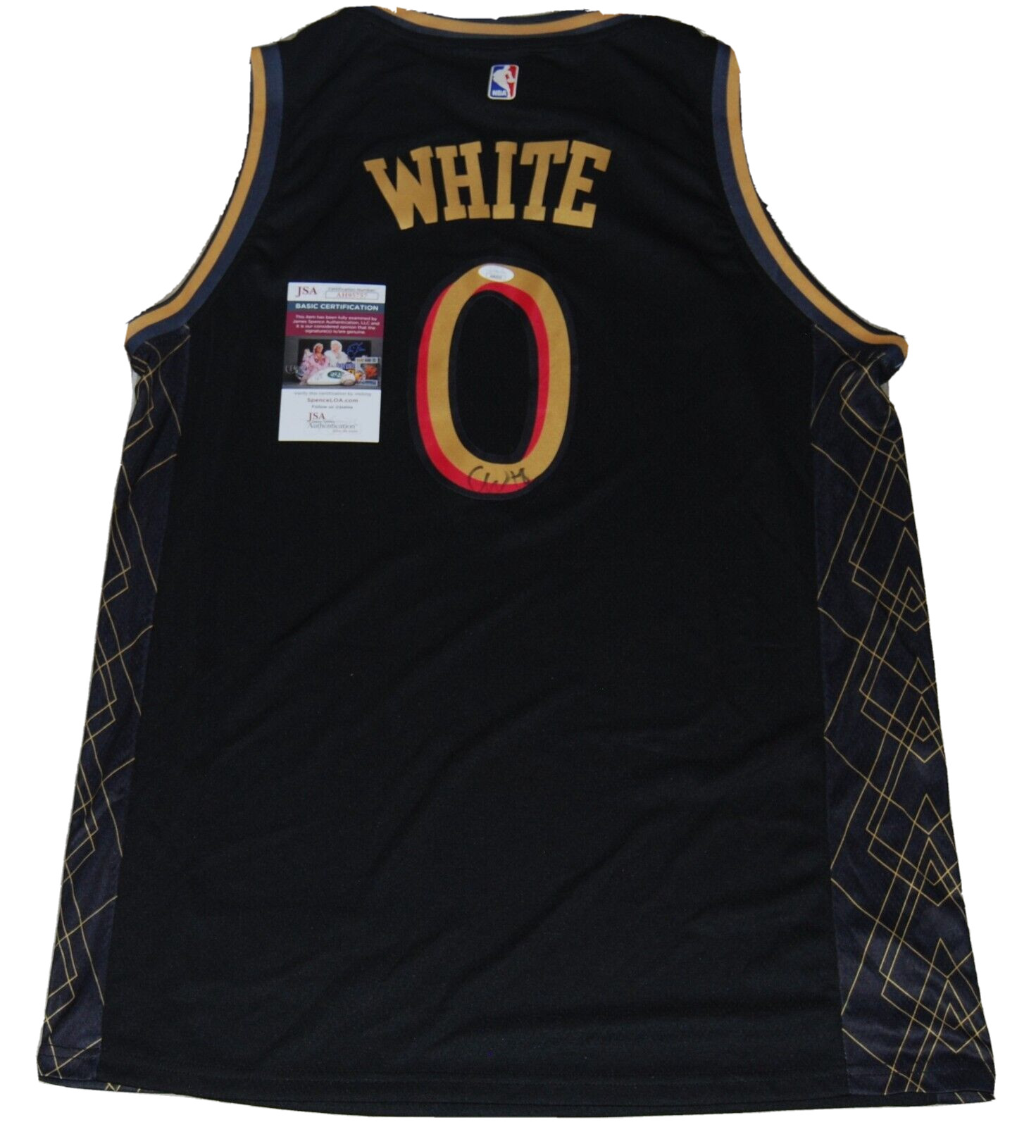 COBY WHITE signed (CHICAGO BULLS) Black custom Basketball jersey JSA COAAH95757