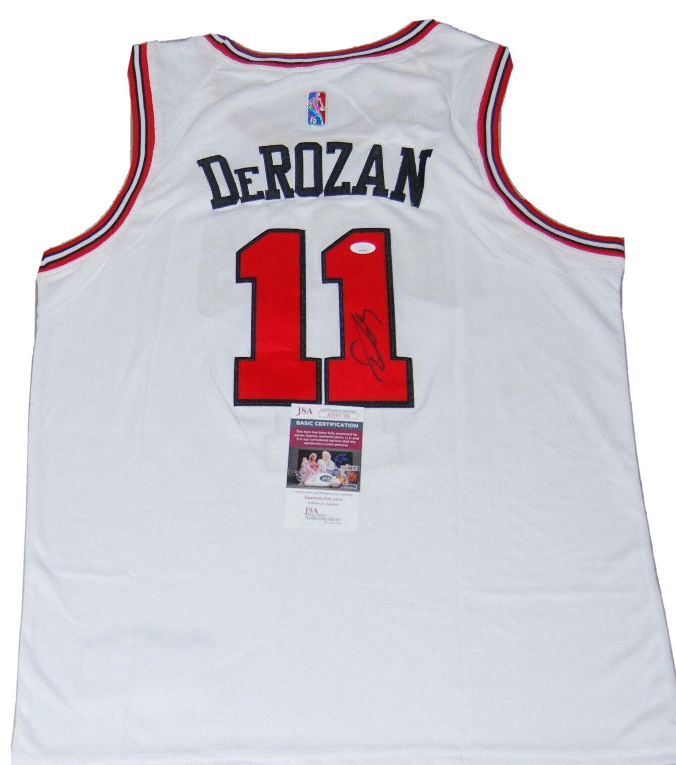 DEMAR DEROZAN signed (CHICAGO BULLS) White custom Basketball jersey JSA AH95780