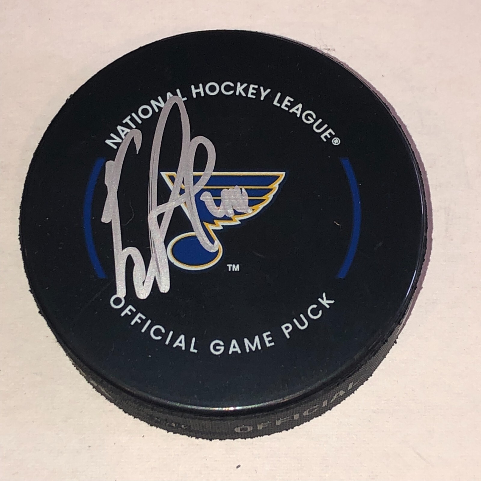 IVAN BARBASHEV Signed St. Louis BLUES Official GAME Puck Beckett Auth BAS