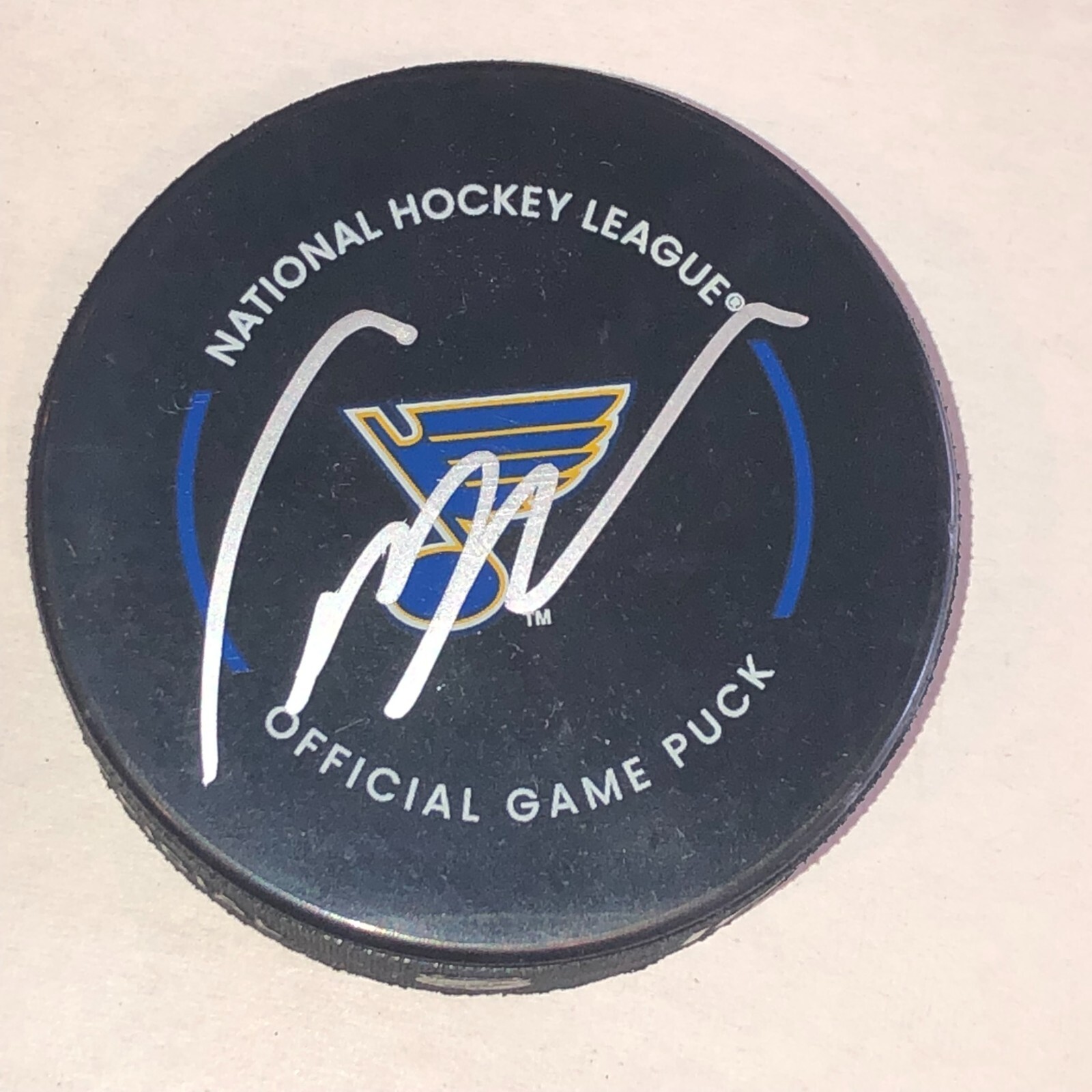 CRAIG BERUBE Signed St. Louis BLUES Official GAME Puck Beckett Auth BAS