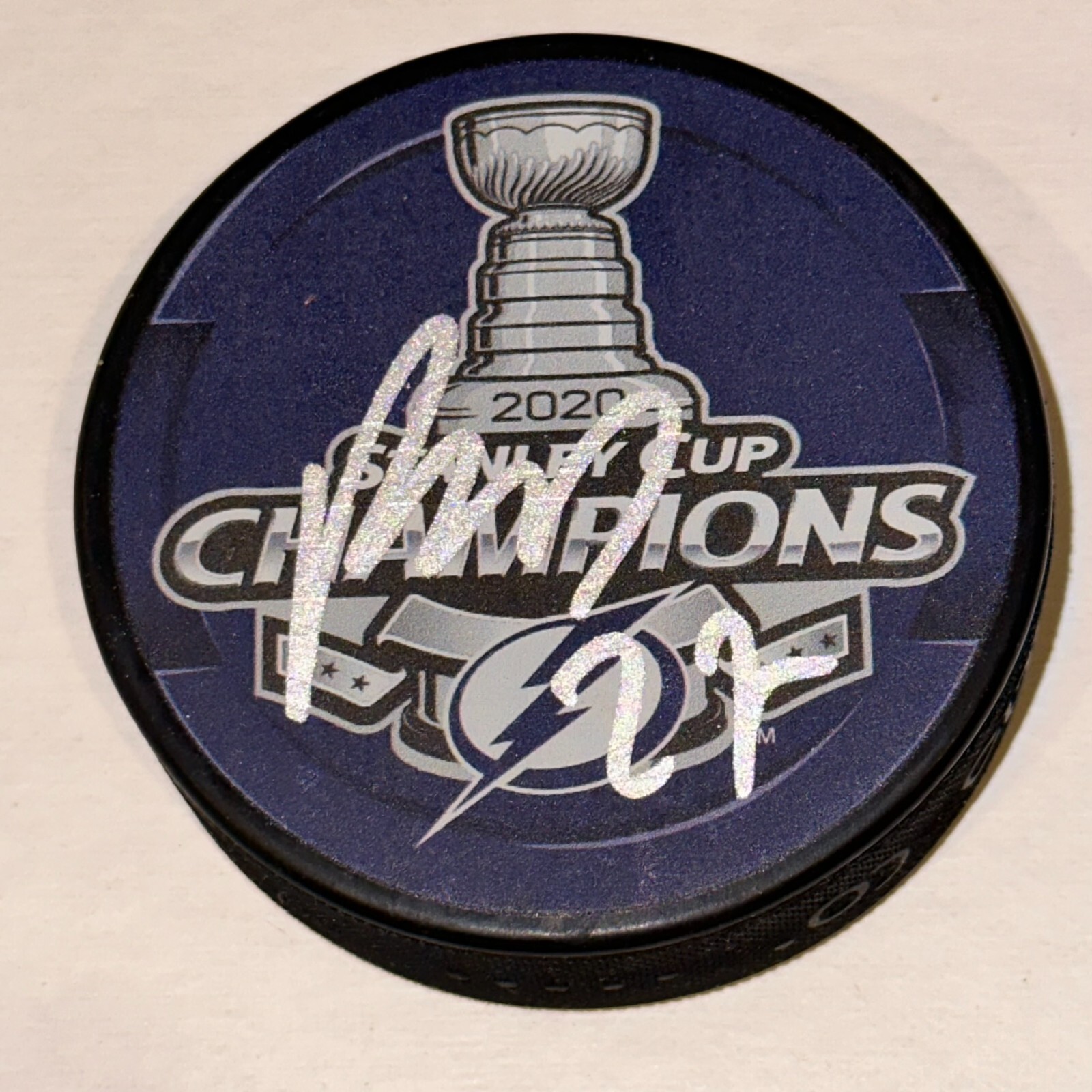 RYAN McDONAGH Signed LIGHTNING 2020 STANLEY CUP CHAMPS Puck Beckett Auth BAS
