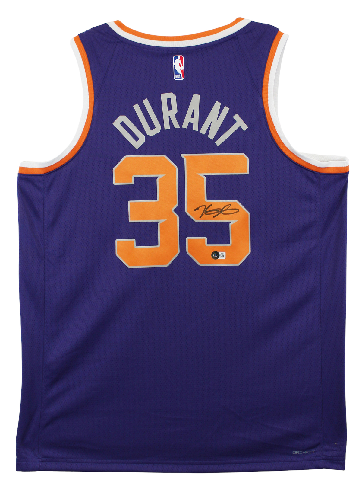Suns Kevin Durant Authentic Signed Purple Nike Icon Edition Jersey BAS Witnessed
