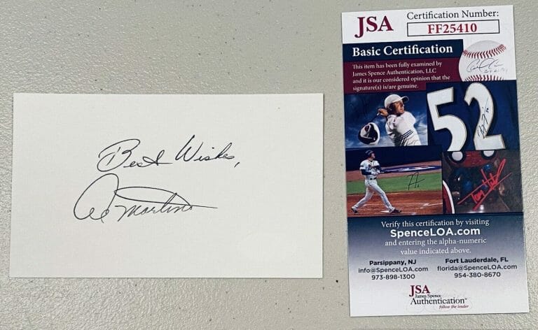 AL MARTINO SIGNED AUTOGRAPHED 3×5 CARD JSA CERTIFIED THE GODFATHER
 COLLECTIBLE MEMORABILIA