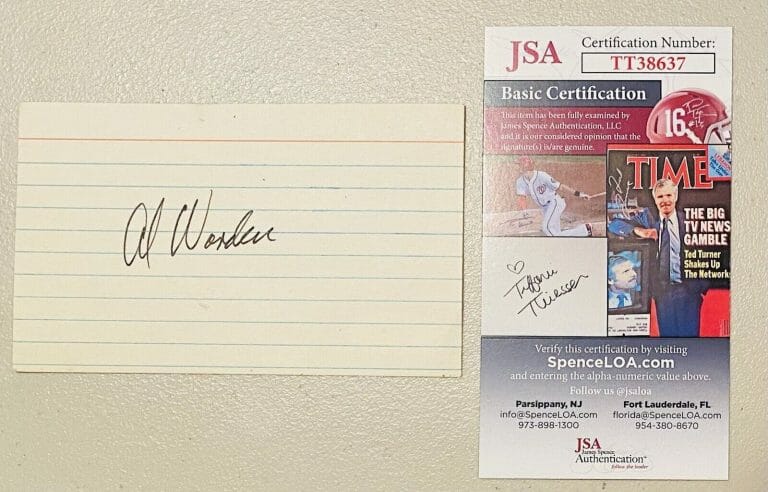 AL WORDEN SIGNED AUTOGRAPHED 3×5 CARD JSA NASA APOLLO 15 ASTRONAUT
 COLLECTIBLE MEMORABILIA
