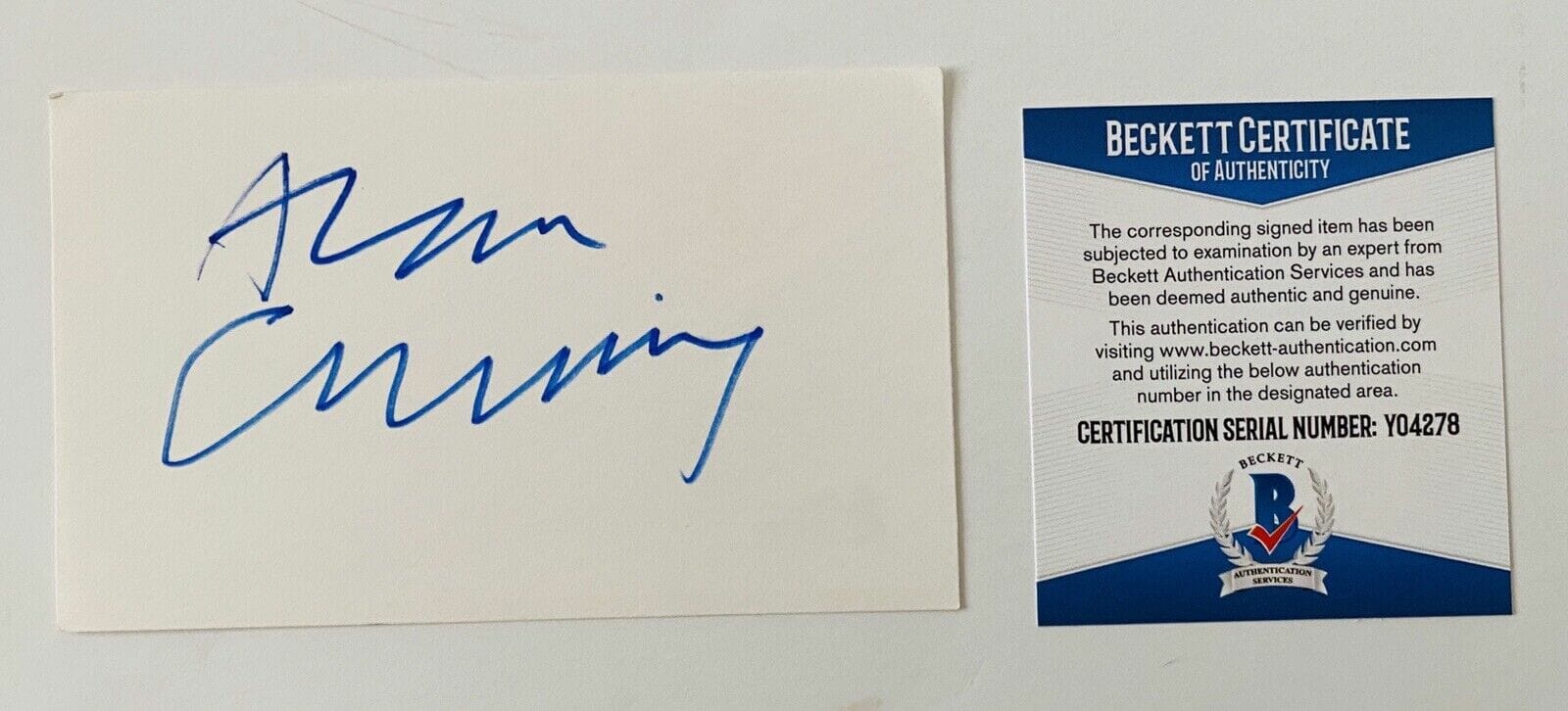 Alan Cumming Signed Autographed 3x5 Card BAS Beckett Certified X-Men
Opens in a new window or tab