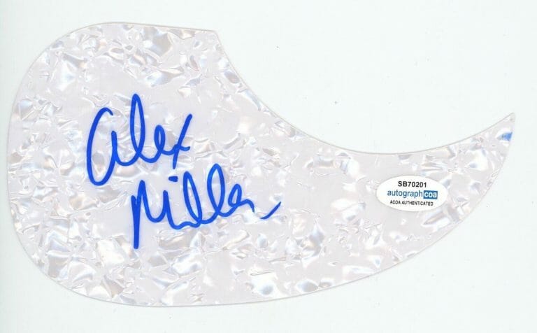 ALEX MILLER SIGNED AUTOGRAPH ACOUSTIC GUITAR PICKGUARD ACOA AMERICAN IDOL COLLECTIBLE MEMORABILIA