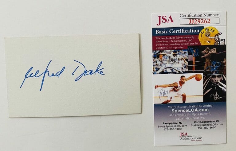 ALFRED DRAKE SIGNED AUTOGRAPHED 3×5 CARD JSA CERTIFIED TRADING PLACES
 COLLECTIBLE MEMORABILIA