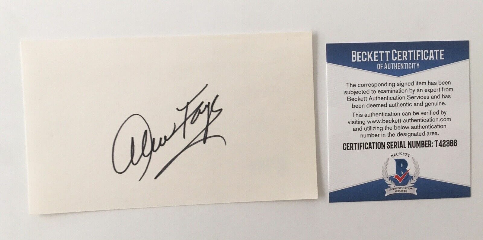 Alice Faye Signed Autographed 3x5 Card BAS Beckett Certified
Opens in a new window or tab