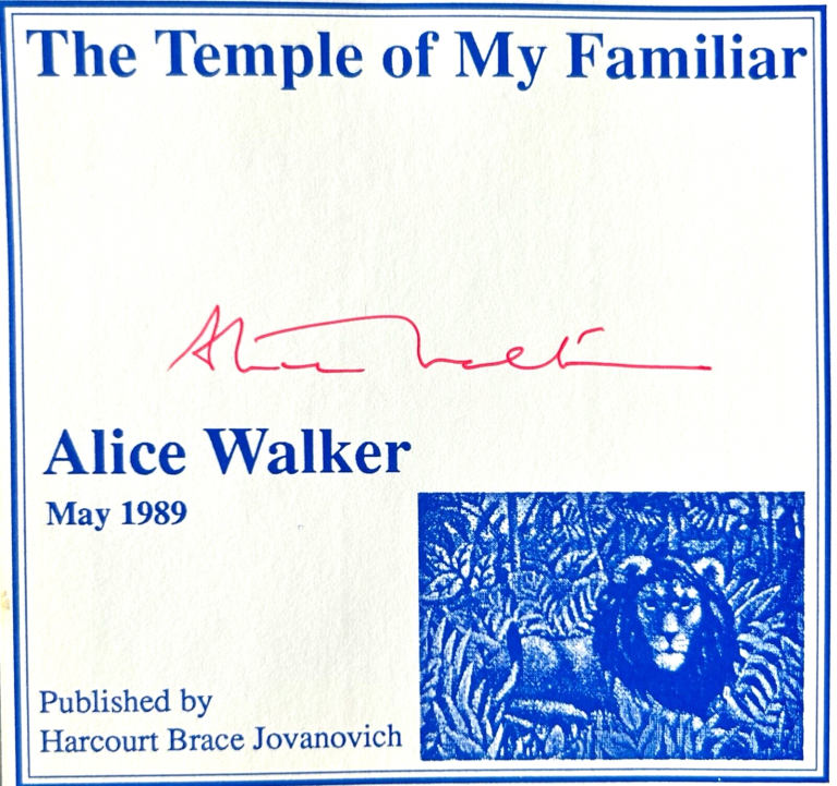ALICE WALKER SIGNED AUTOGRAPH 4×4 BOOKPLATE THE COLOR PURPLE COLLECTIBLE MEMORABILIA