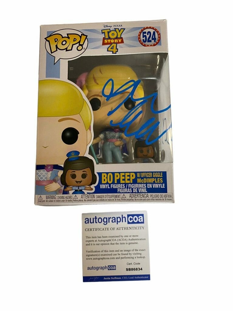 ALLY MAKI ‘TOY STORY 4’ SIGNED AUTOGRAPHED FUNKO POP ‘GIGGLE MCDIMPLES’ ACOA
 COLLECTIBLE MEMORABILIA