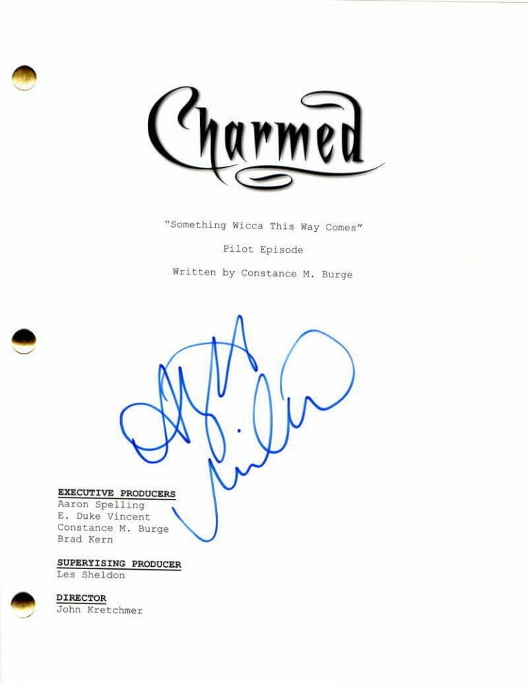 ALYSSA MILANO SIGNED AUTOGRAPH CHARMED FULL PILOT SCRIPT – SEXY PHOEBE HALLIWELL COLLECTIBLE MEMORABILIA